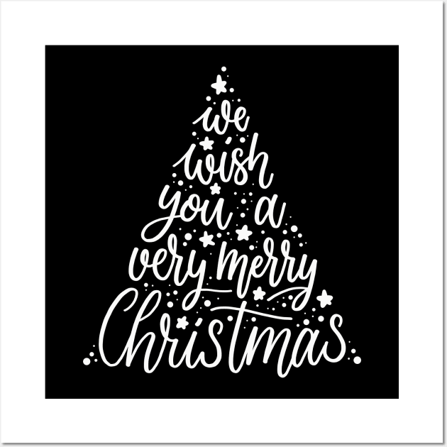 We Wish You A Very Merry Christmas Wall Art by Mako Design 